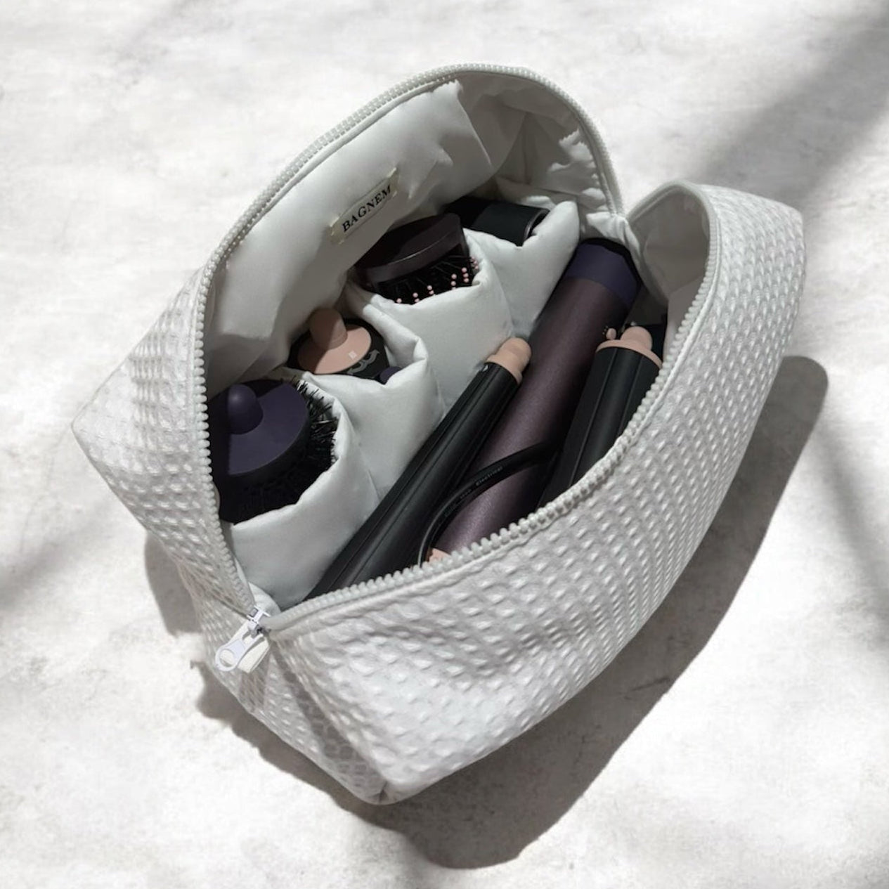 Trousse Waffle Blanc